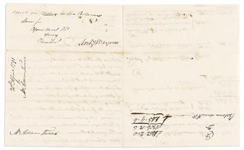 WAYNE, ANTHONY. Autograph Letter Signed, AnthyWayne, to South Carolina merchant Adam Tunno,